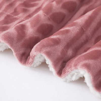 Hypnoser  50"x70" Sherpa Fleece Throw Blanket,Woollen Blankets Dusty Pink